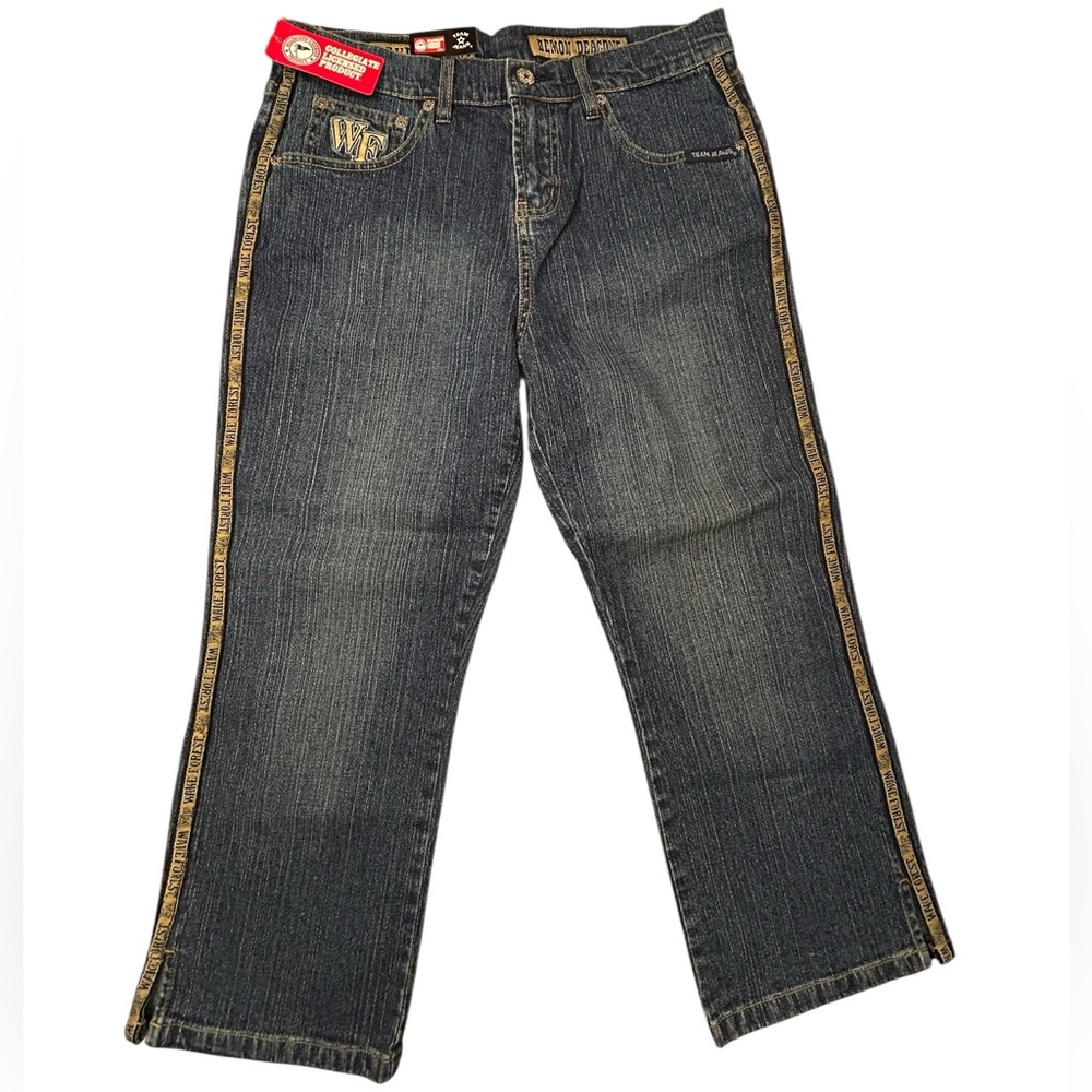 Team Jeans Women’s Wake Forest Demon Deacons‎ Squad Capri Pants 6 NWT NCAA